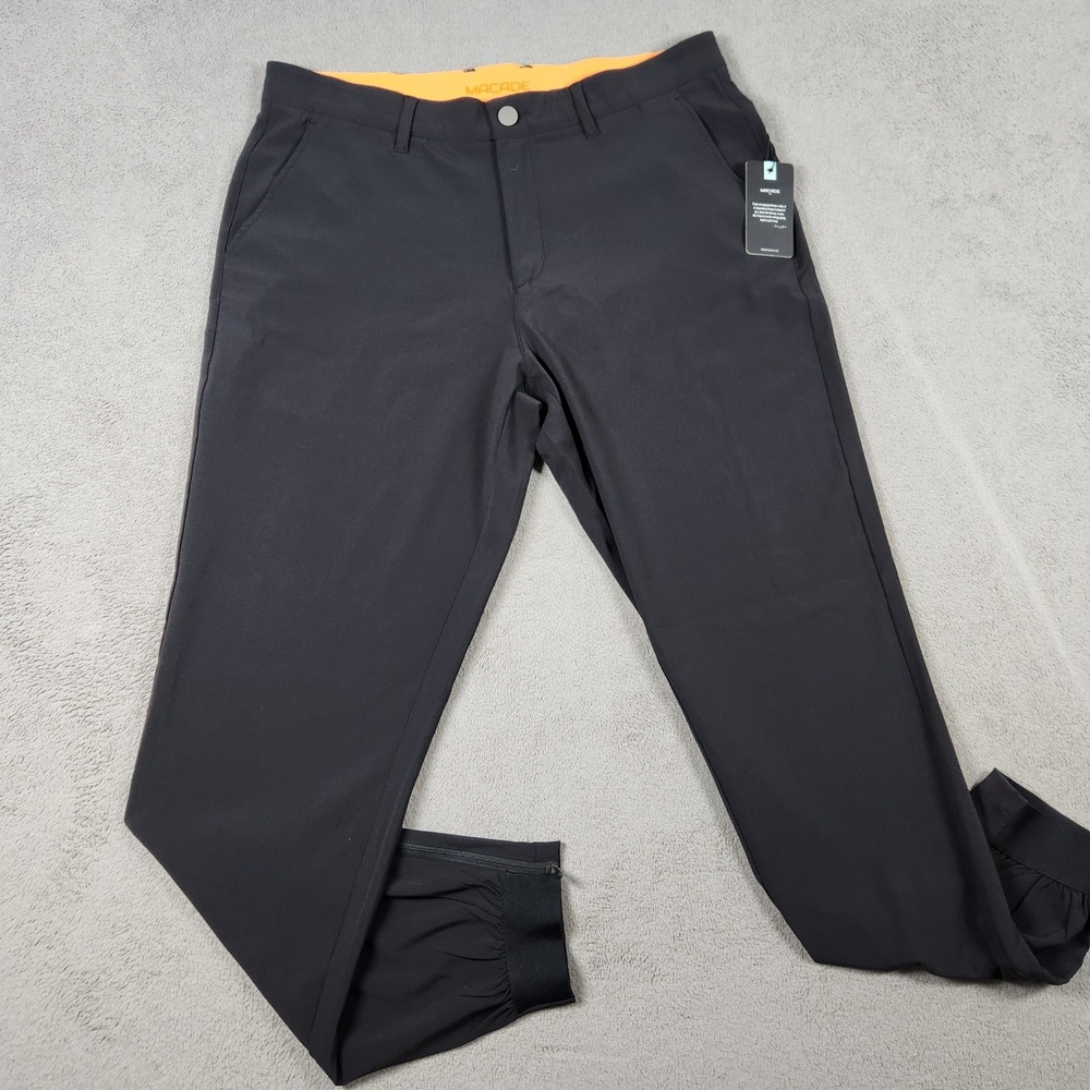 Macade Golf Joggers Mens Size 34 Regular Slim Fit Performance Ankle Zip NWTs